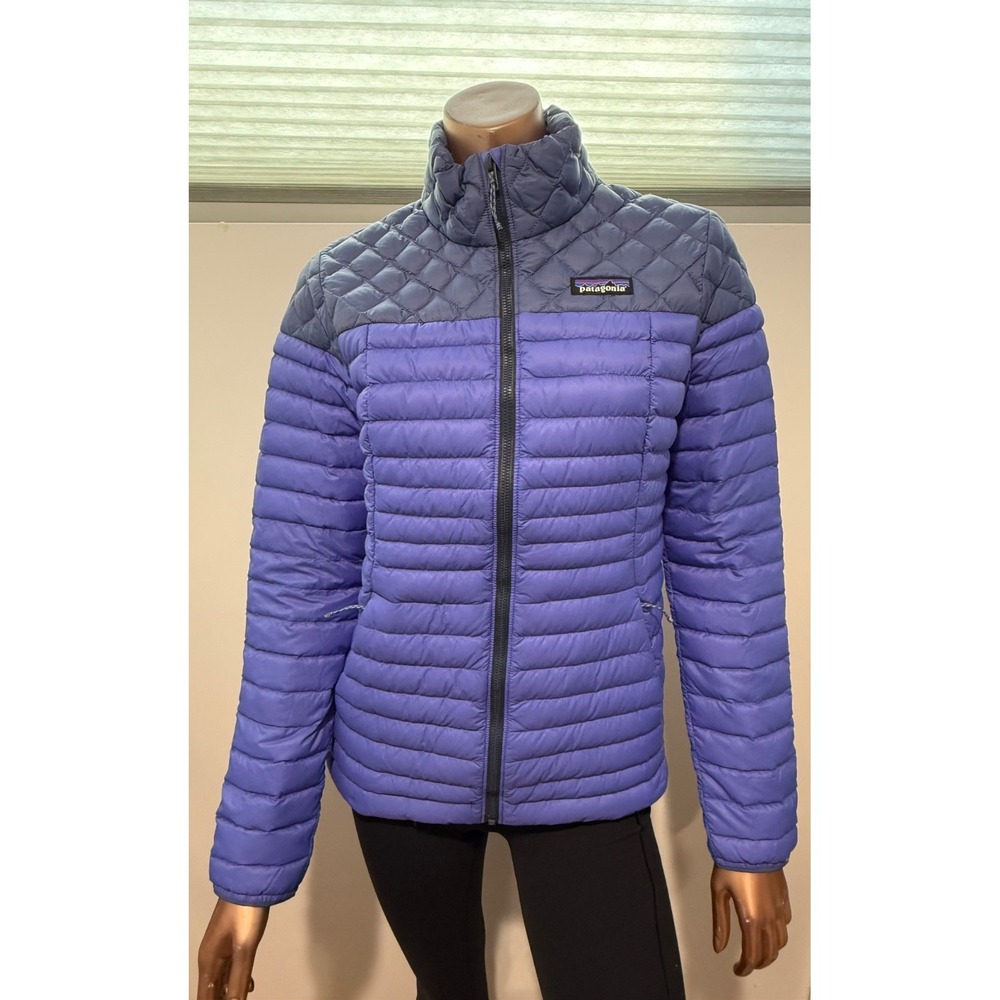 $300+ Patagonia Womens AlpLight Recycled Fishing Nets Goose Down Jacket Blue/XS